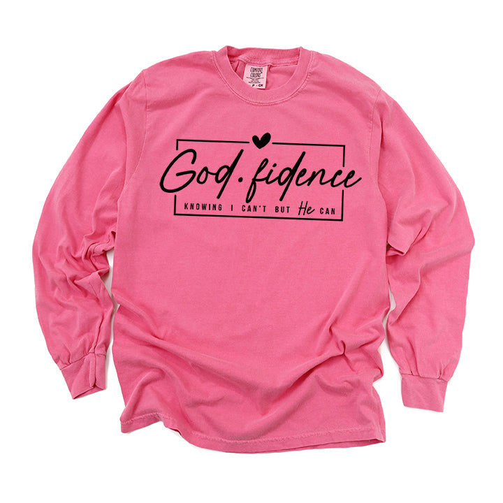 Godfidence Knowing I Can't But He Can | Garment Dyed Long Sleeve