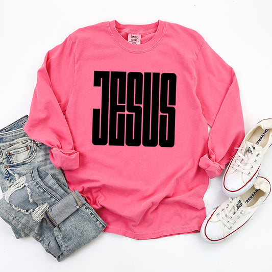 Jesus Bold | Garment Dyed Long Sleeve