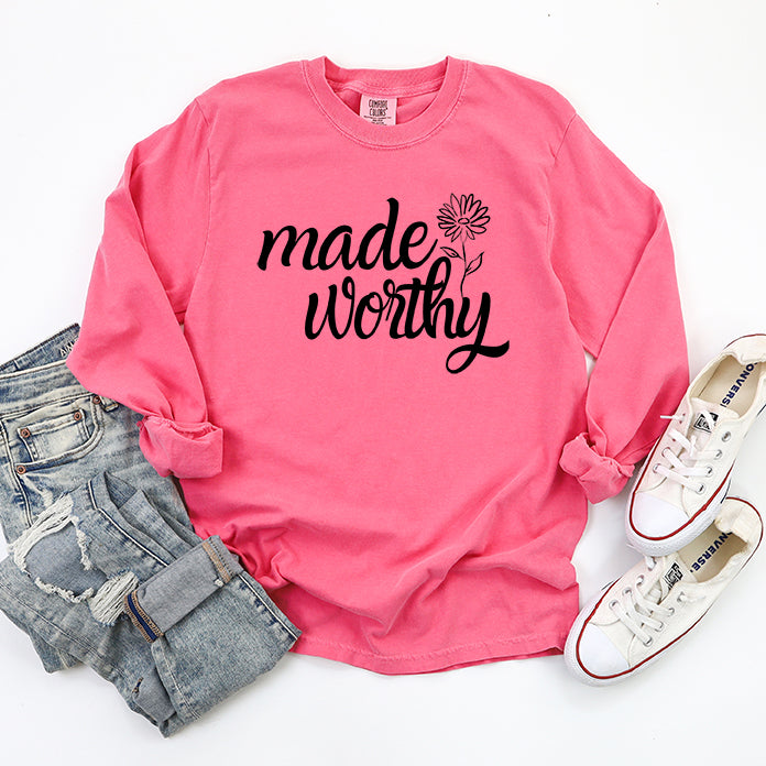 Made Worthy Flower | Garment Dyed Long Sleeve