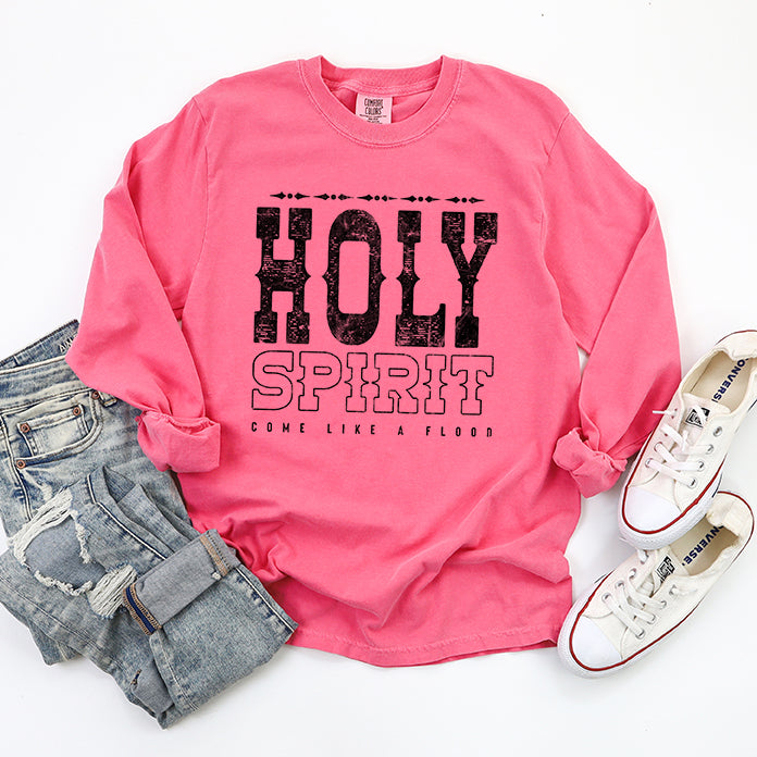 Holy Spirit Flood | Garment Dyed Long Sleeve