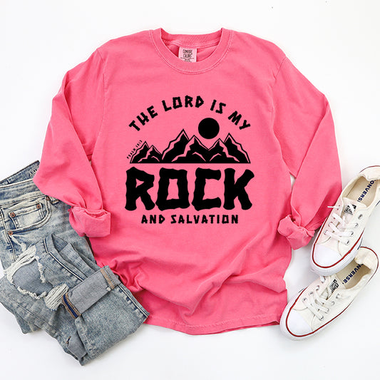 The Lord Is My Rock | Garment Dyed Long Sleeve