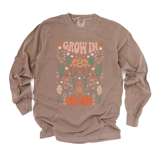 Grow In Grace Leaves | Garment Dyed Long Sleeve