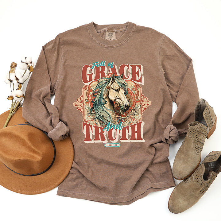 Grace Horse | Garment Dyed Long Sleeve