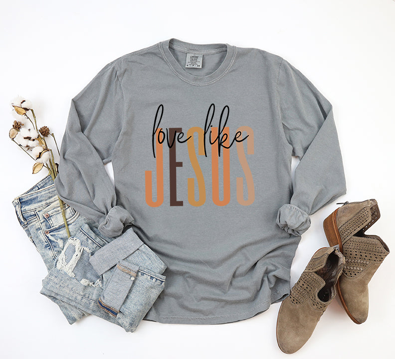 Love Like Jesus Neutrals | Garment Dyed Long Sleeve