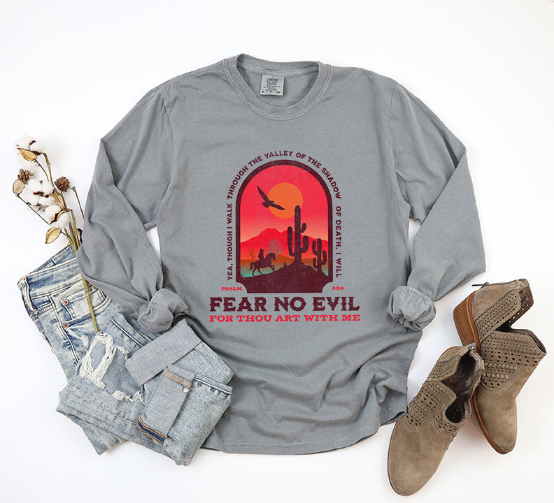 Fear No Evil | Garment Dyed Long Sleeve