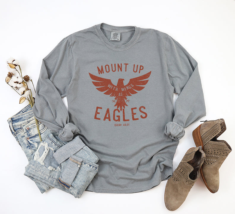 Wings As Eagles | Garment Dyed Long Sleeve