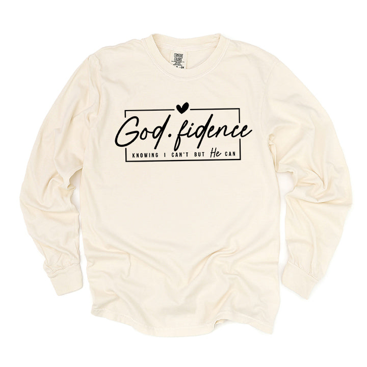 Godfidence Knowing I Can't But He Can | Garment Dyed Long Sleeve