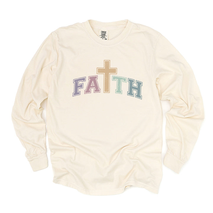 Faith Cross | Garment Dyed Long Sleeve