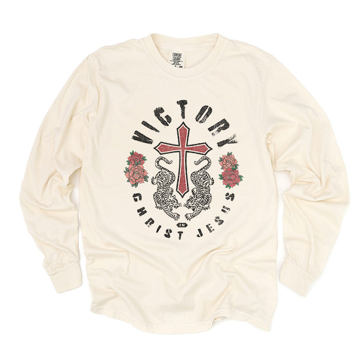 Victory Cross | Garment Dyed Long Sleeve