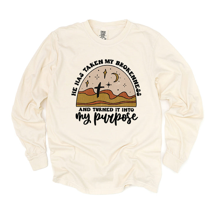 Brokenness To Purpose Desert | Garment Dyed Long Sleeve