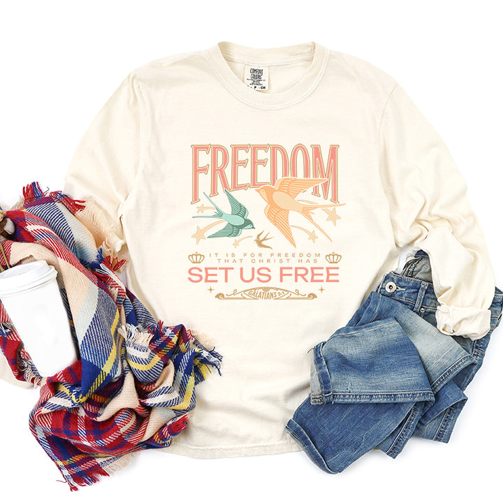 Set Us Free | Garment Dyed Long Sleeve