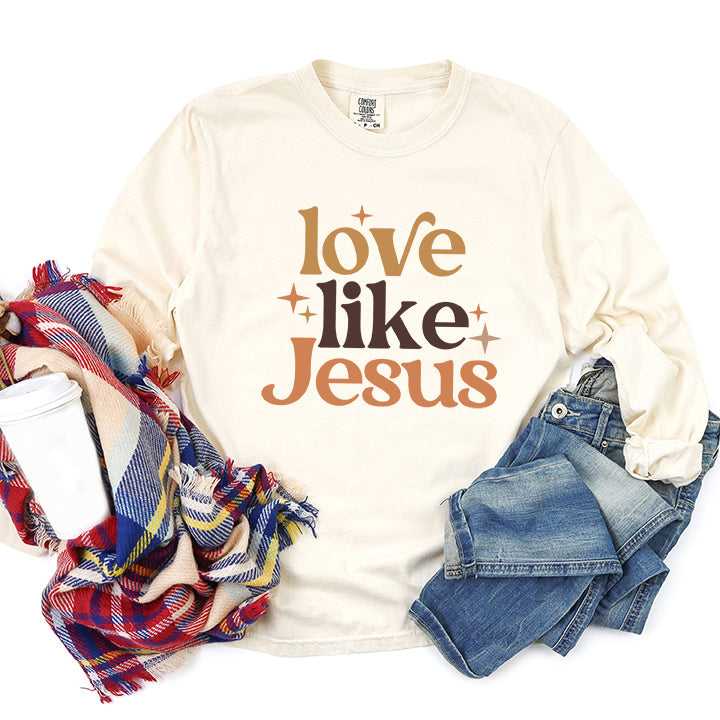 Love Like Jesus Stars | Garment Dyed Long Sleeve