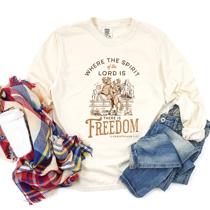 Spirit Of The Lord Freedom | Garment Dyed Long Sleeve