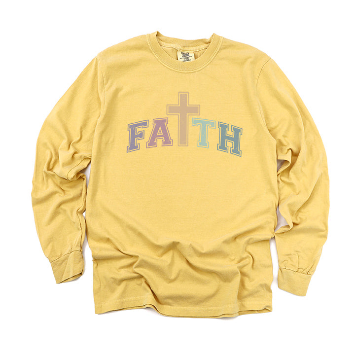 Faith Cross | Garment Dyed Long Sleeve