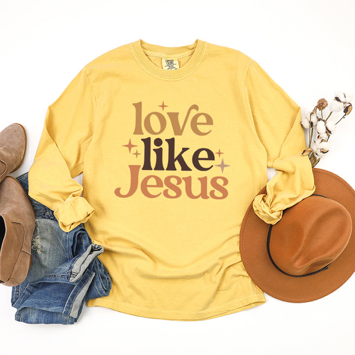 Love Like Jesus Stars | Garment Dyed Long Sleeve