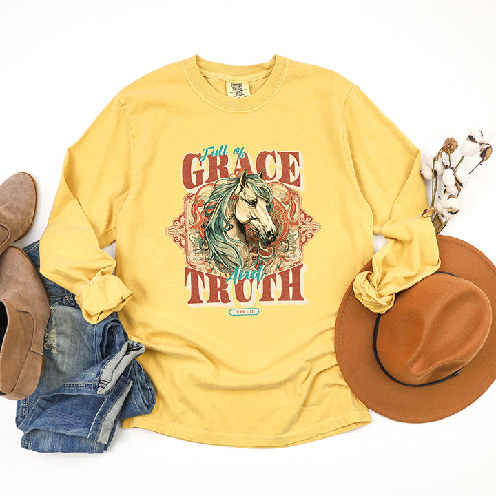 Grace Horse | Garment Dyed Long Sleeve