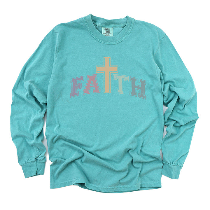 Faith Cross | Garment Dyed Long Sleeve