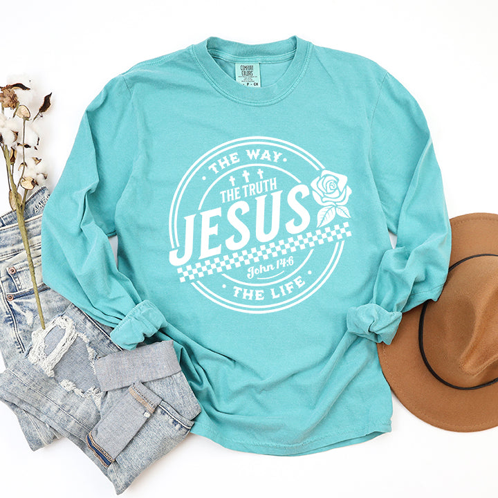 Jesus The Way | Garment Dyed Long Sleeve