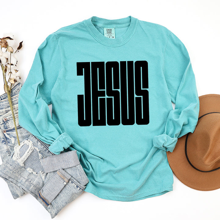 Jesus Bold | Garment Dyed Long Sleeve