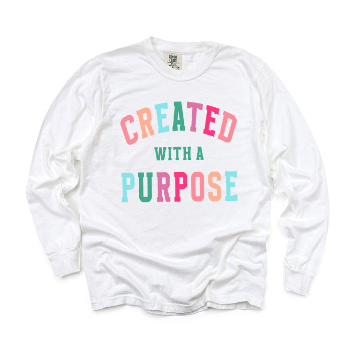 Created With A Purpose Colorful | Garment Dyed Long Sleeve