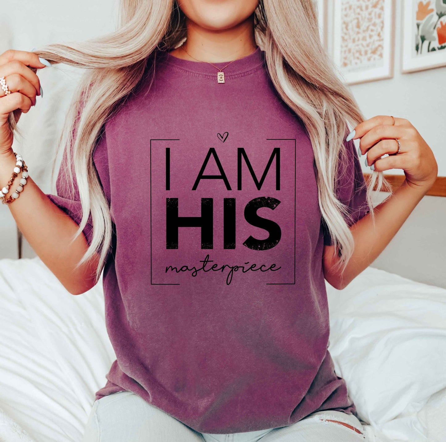 I Am His Masterpiece | Garment Dyed Tee