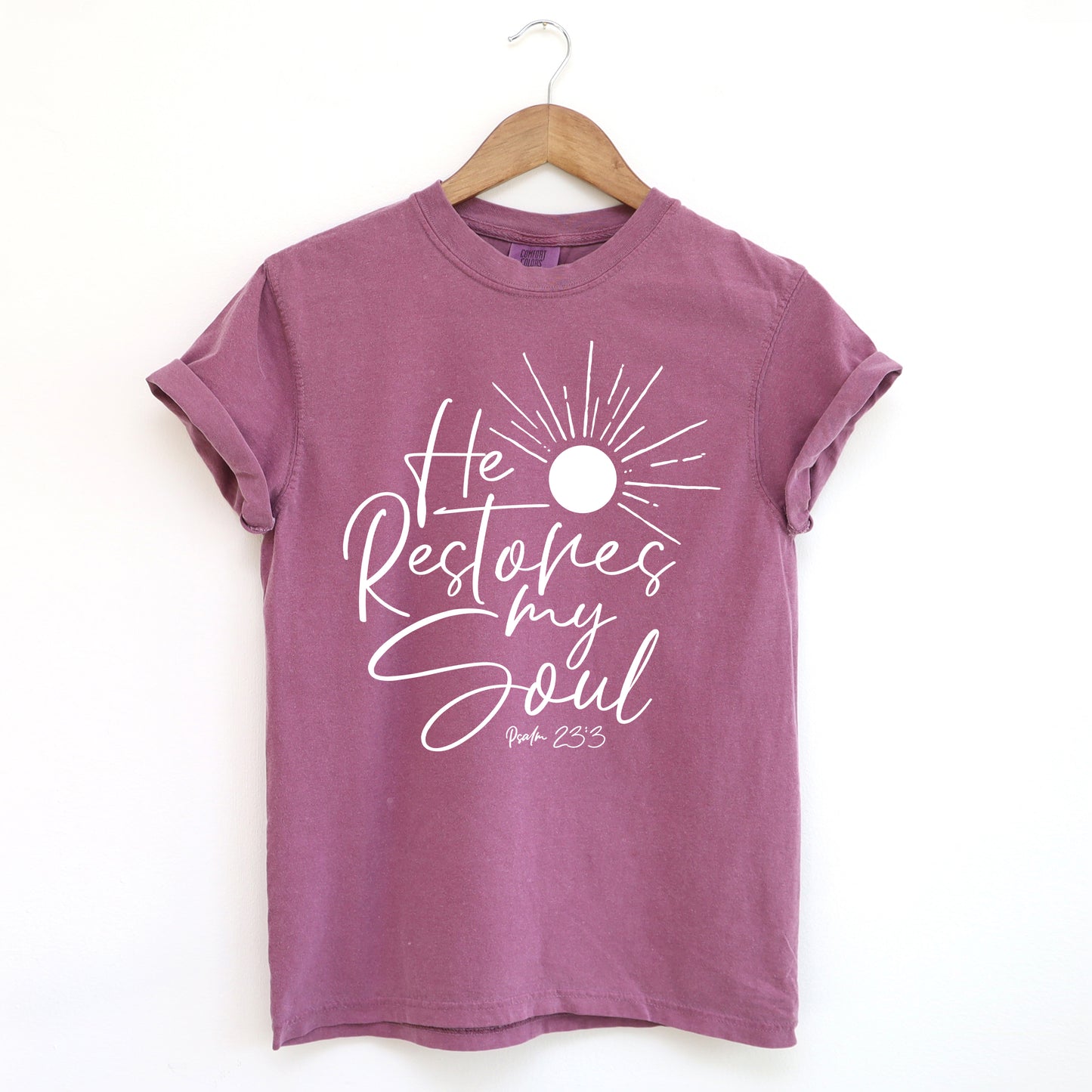 He Restores My Soul | Garment Dyed Tee