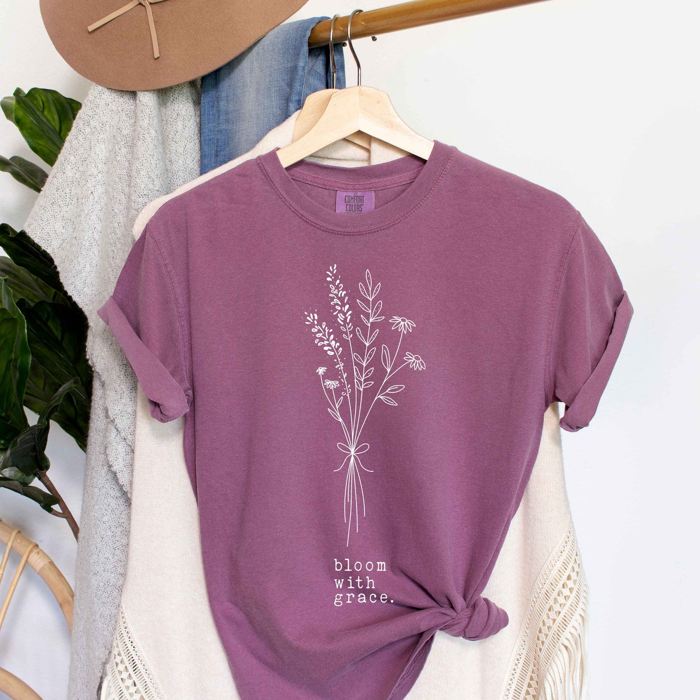 Bloom With Grace Bouquet | Garment Dyed Tee