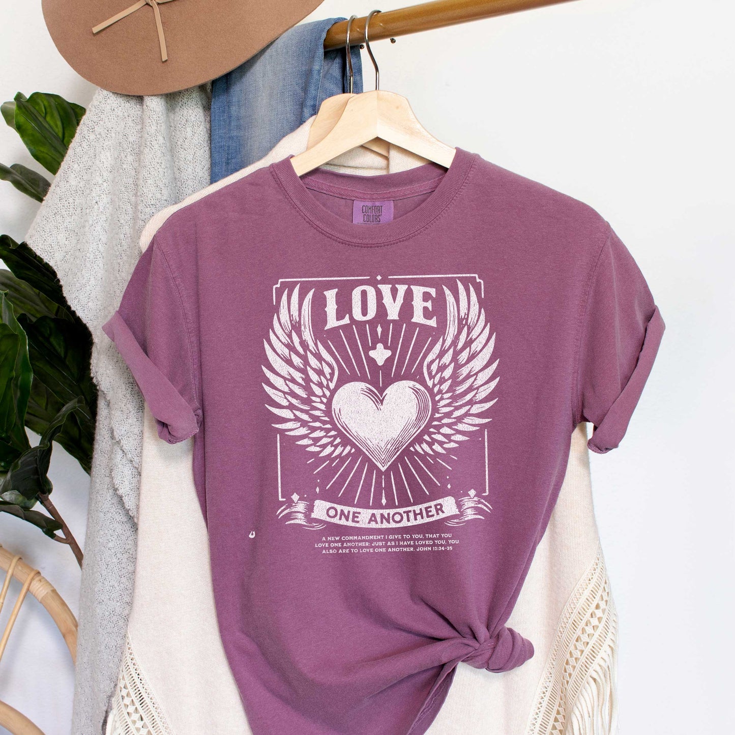 Love One Another Wings | Garment Dyed Tee