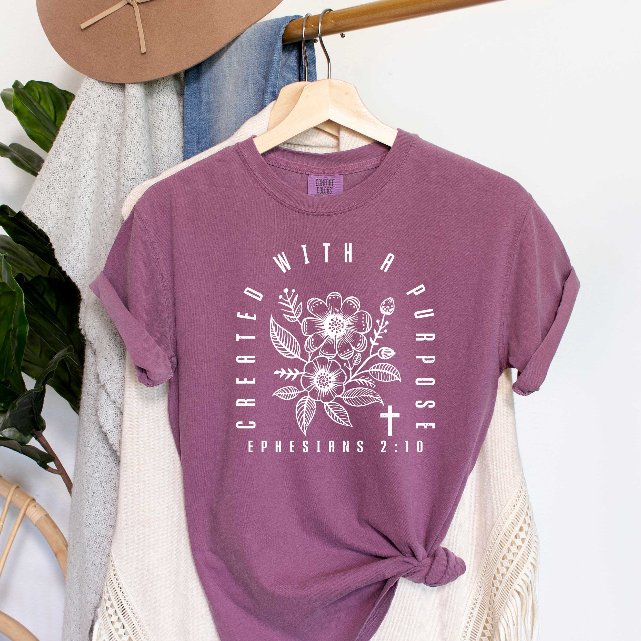 Created With A Purpose Floral | Garment Dyed Tee – Uplifting Threads Co.  Wholesale