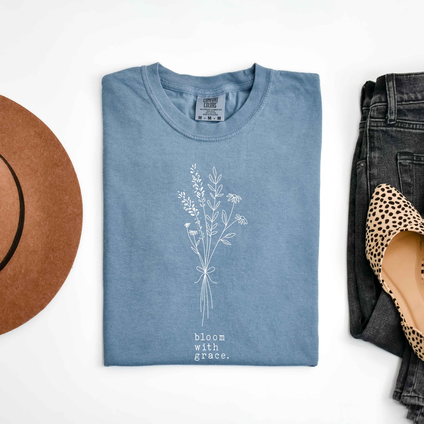 Bloom With Grace Bouquet | Garment Dyed Tee