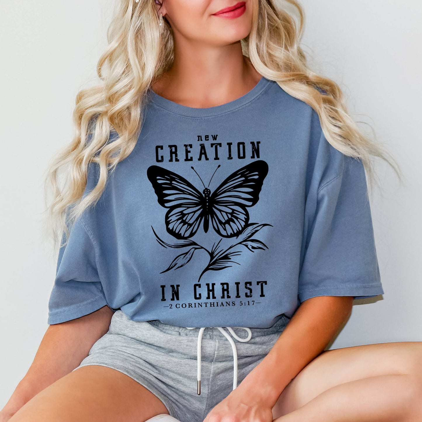 New Creation In Christ Butterfly | Garment Dyed Tee