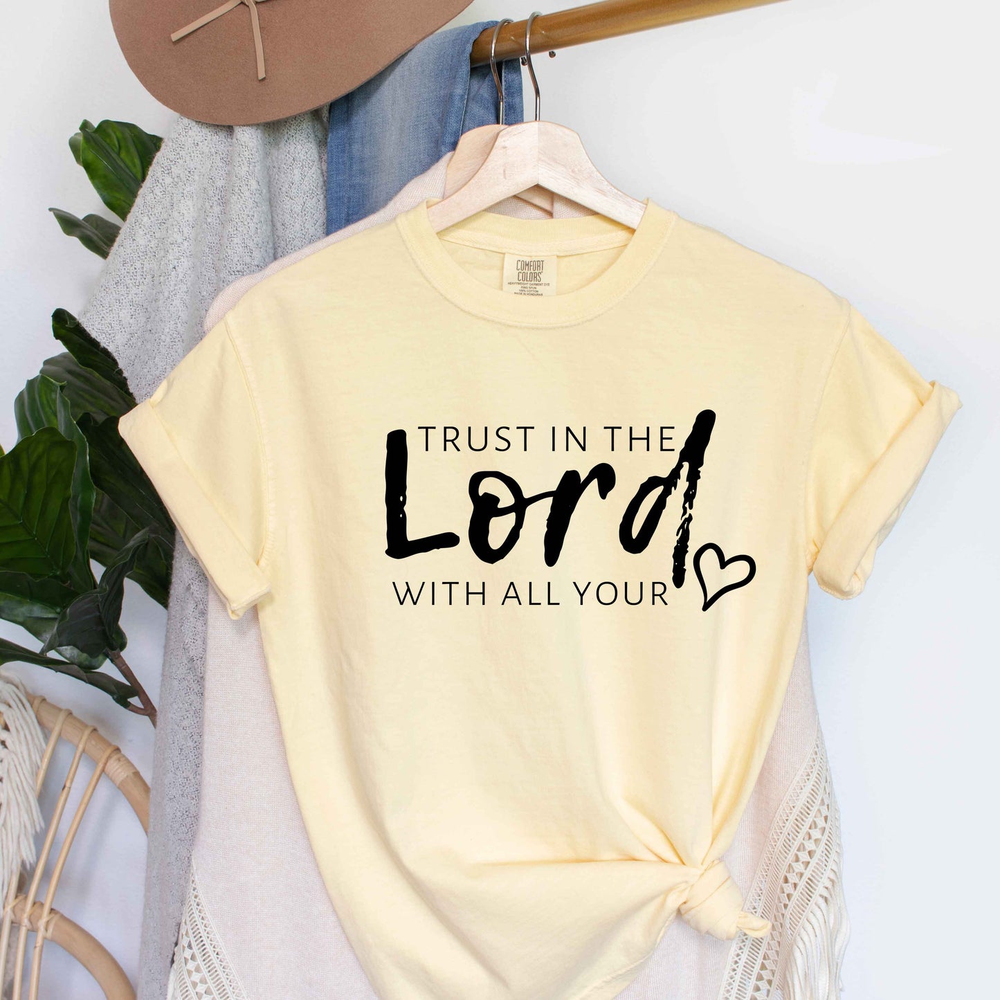 Trust In The Lord With All Your Heart | Short Sleeve Crew Neck