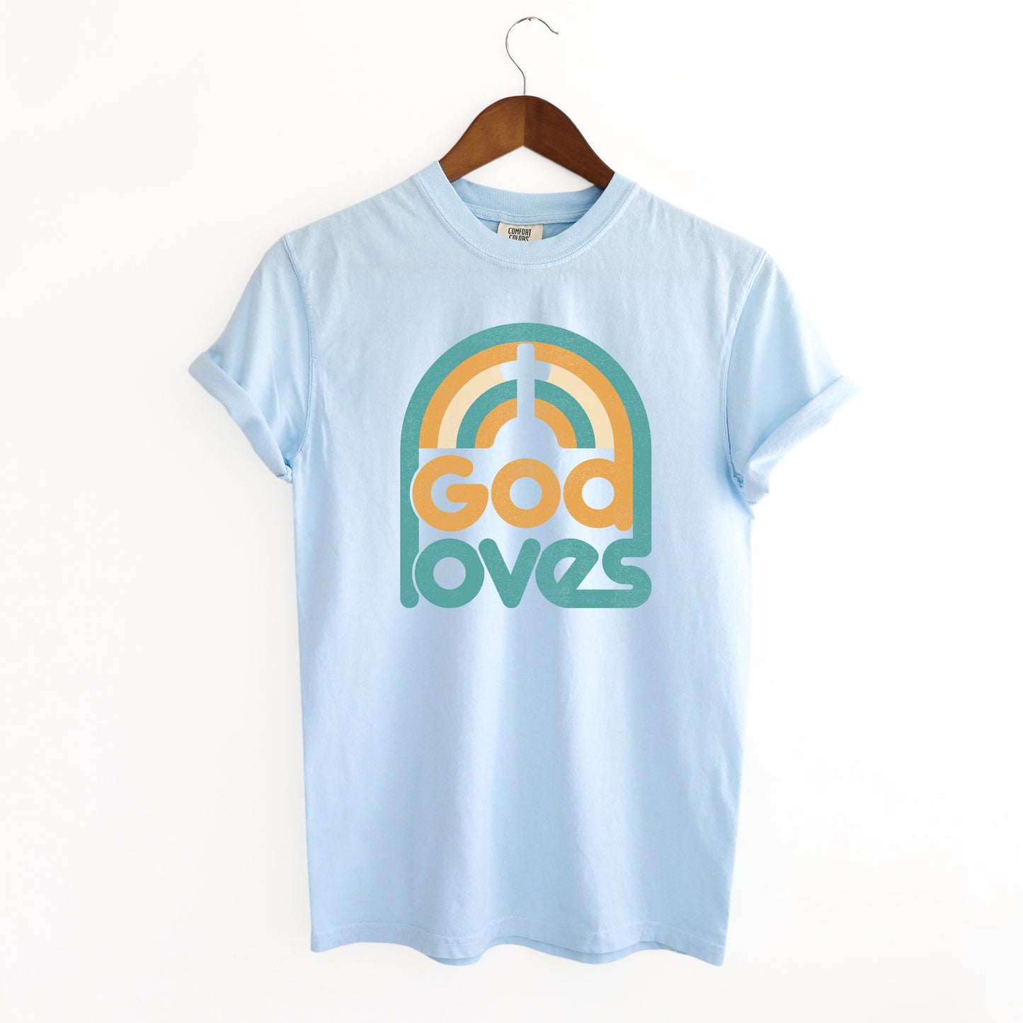 God Loves Rainbow | Garment Dyed Tee