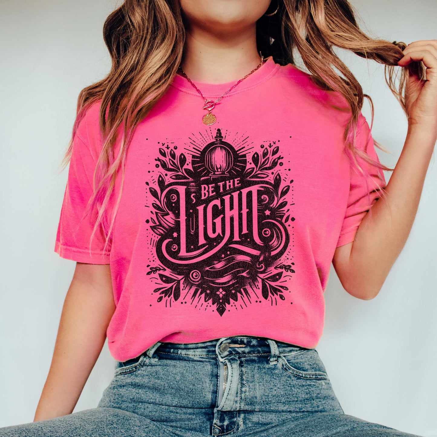 Be The Light Script | Garment Dyed Tee