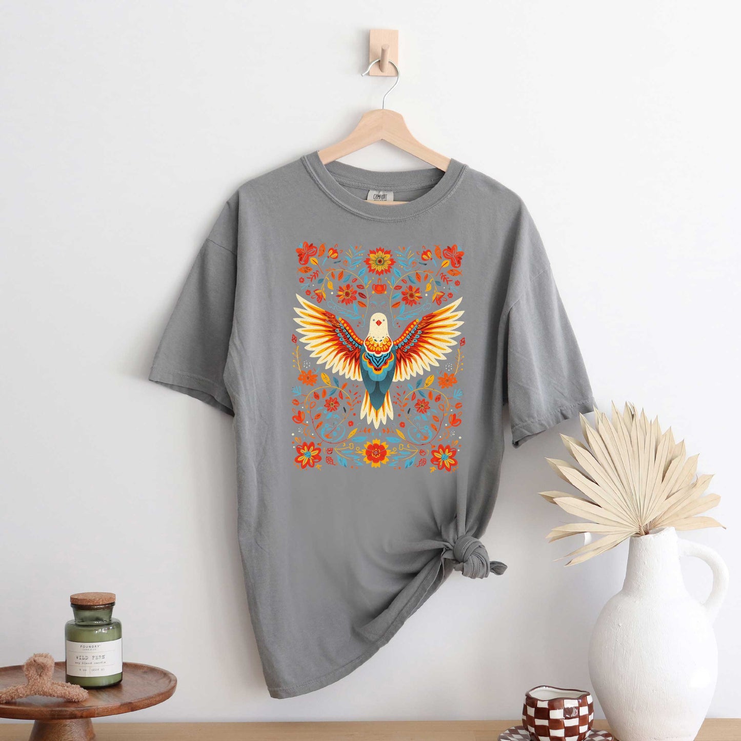 Holy Spirit Dove Floral | Garment Dyed Tee