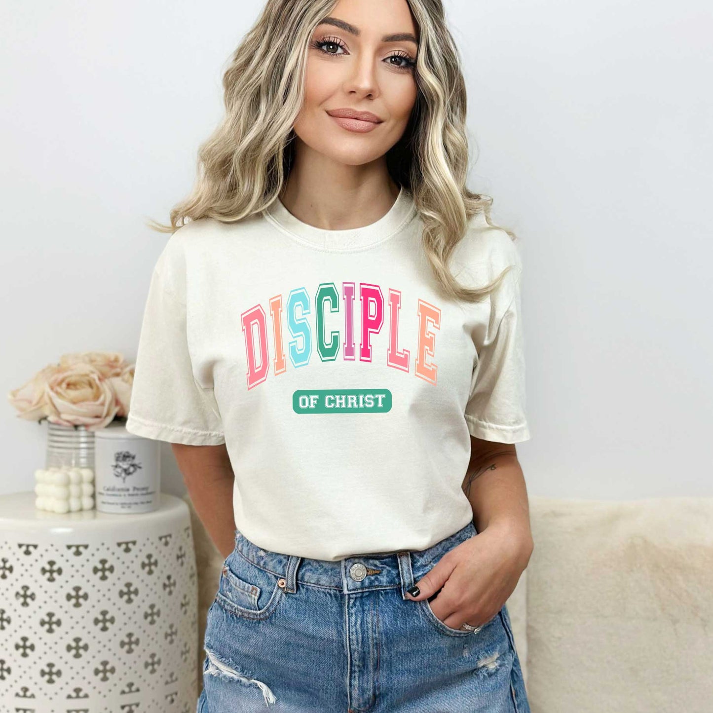 Disciple Block Colorful | Garment Dyed Tee