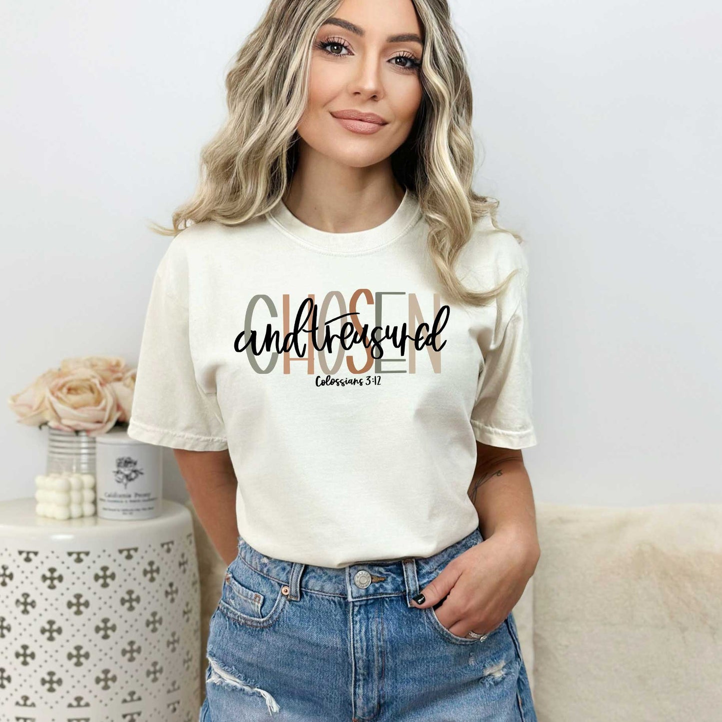 Boho Chosen And Treasured | Garment Dyed Tee