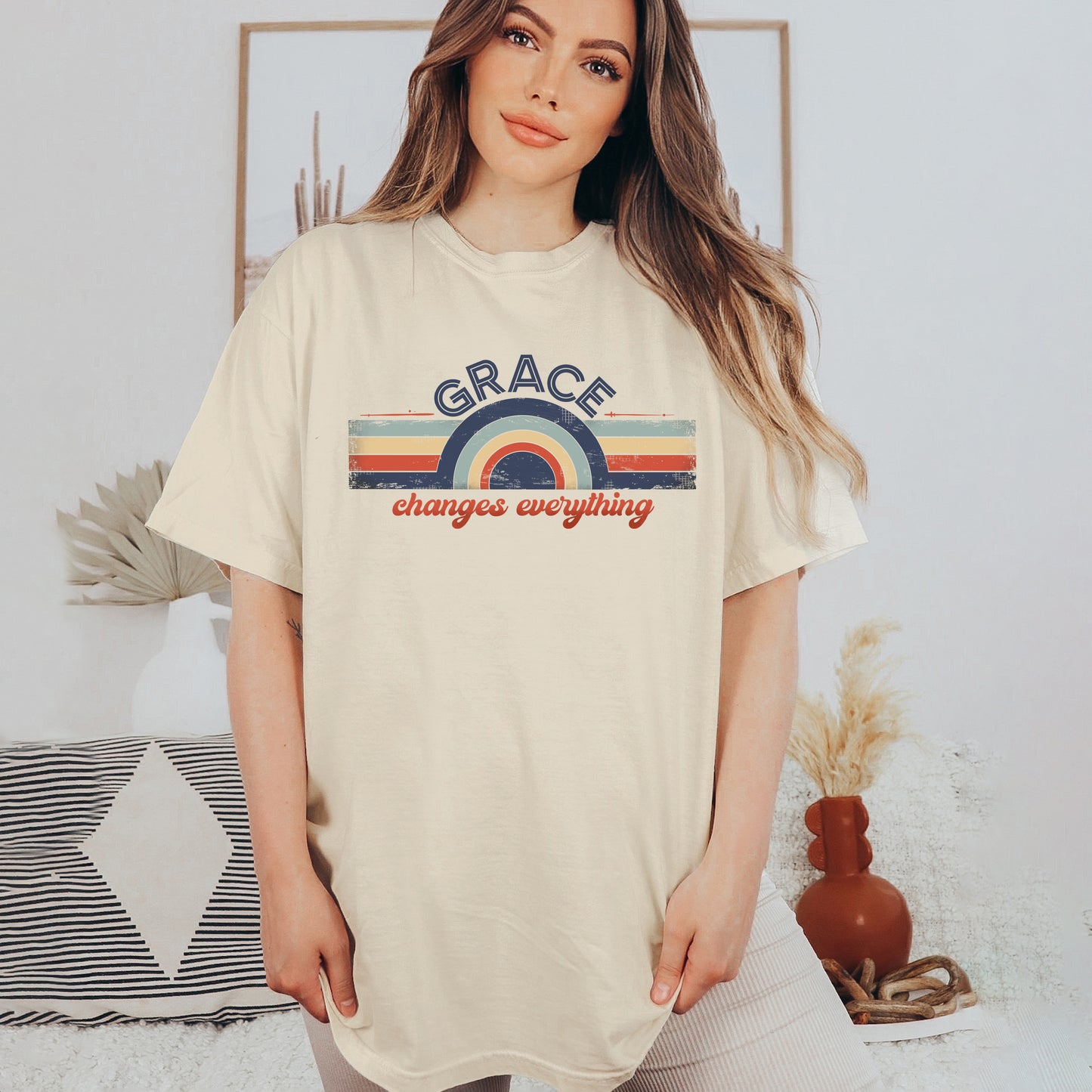 Grace Changes Everything Colorful | Garment Dyed Tee