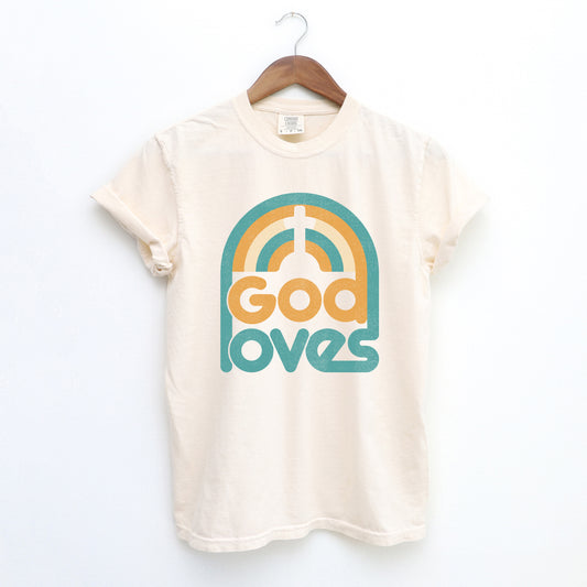 God Loves Rainbow | Garment Dyed Tee