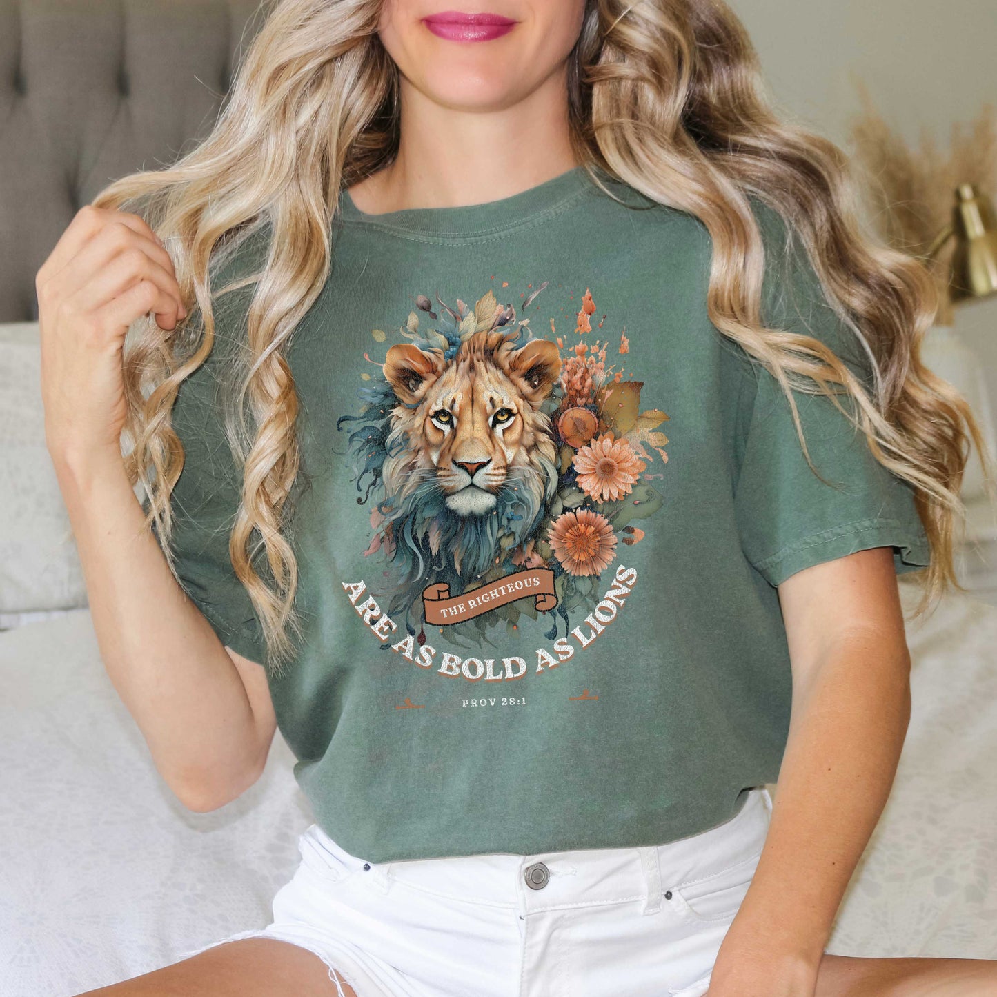 Floral Lion | Garment Dyed Tee