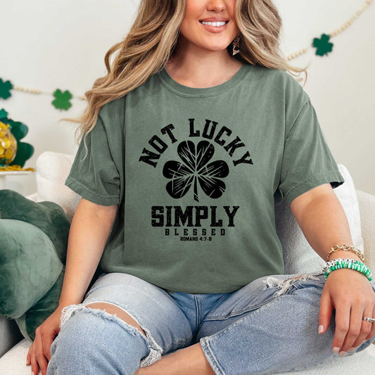 Not Lucky Blessed Clover | Garment Dyed Tee