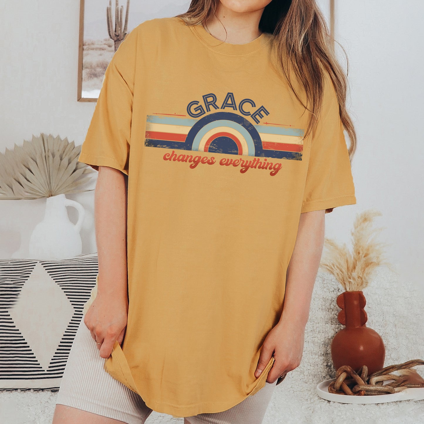 Grace Changes Everything Colorful | Garment Dyed Tee