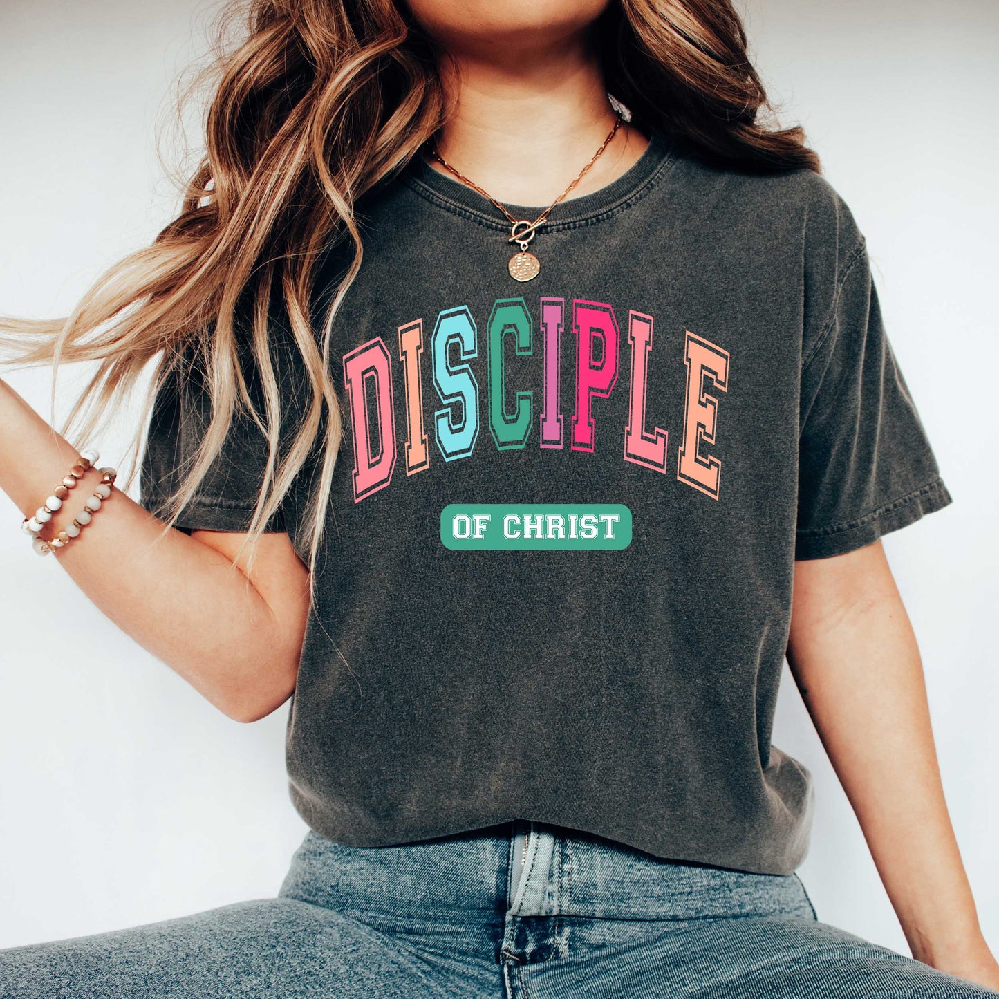 Disciple Block Colorful | Garment Dyed Tee