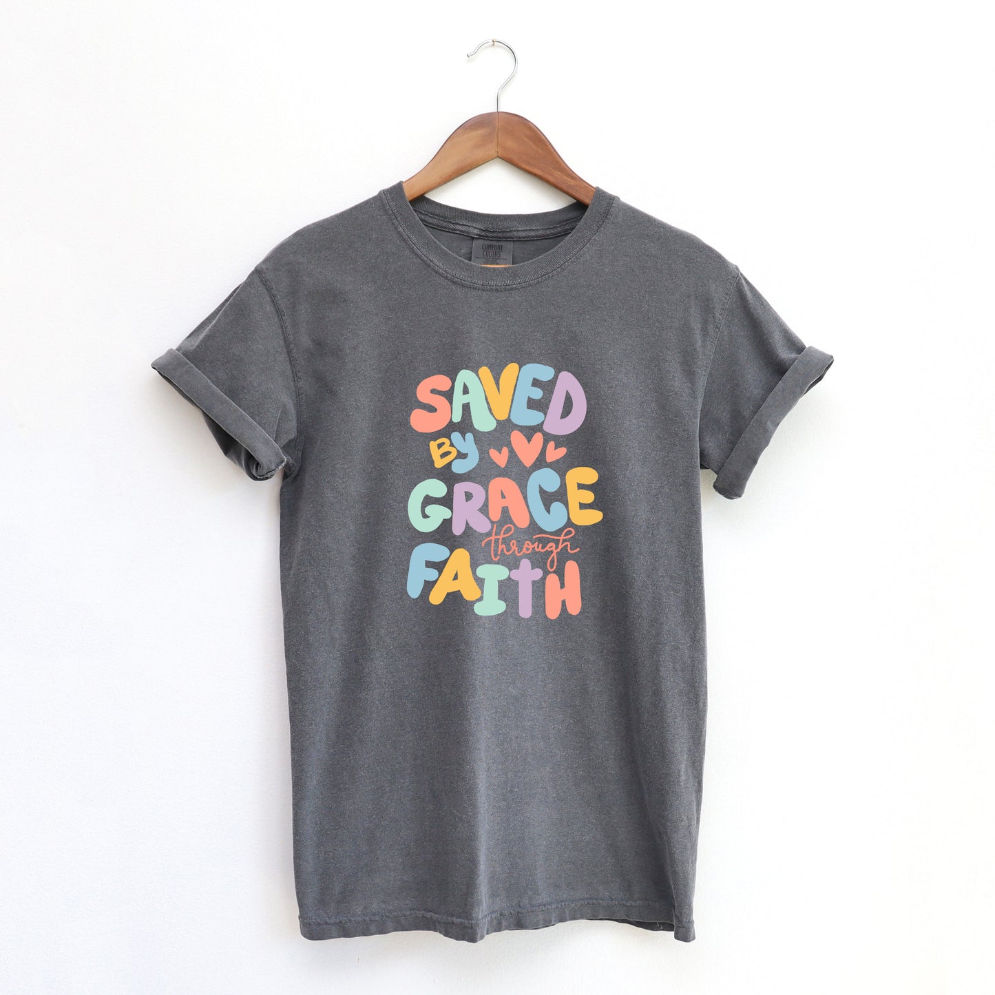 Saved By Grace Hearts | Garment Dyed Tee