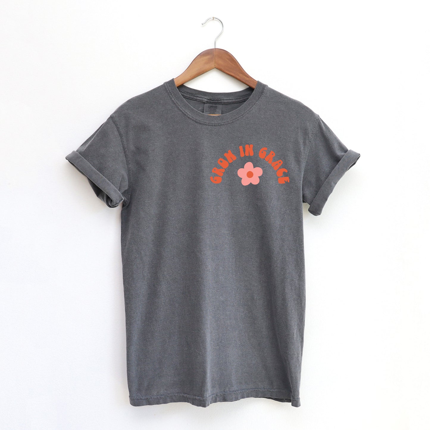 Mini Grow In Grace Flower Colorful | Garment Dyed Tee