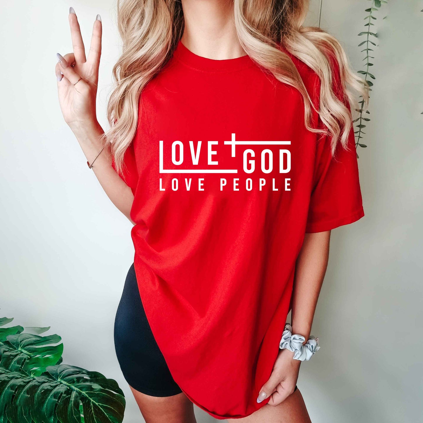 Love God Love People | Garment Dyed Tee