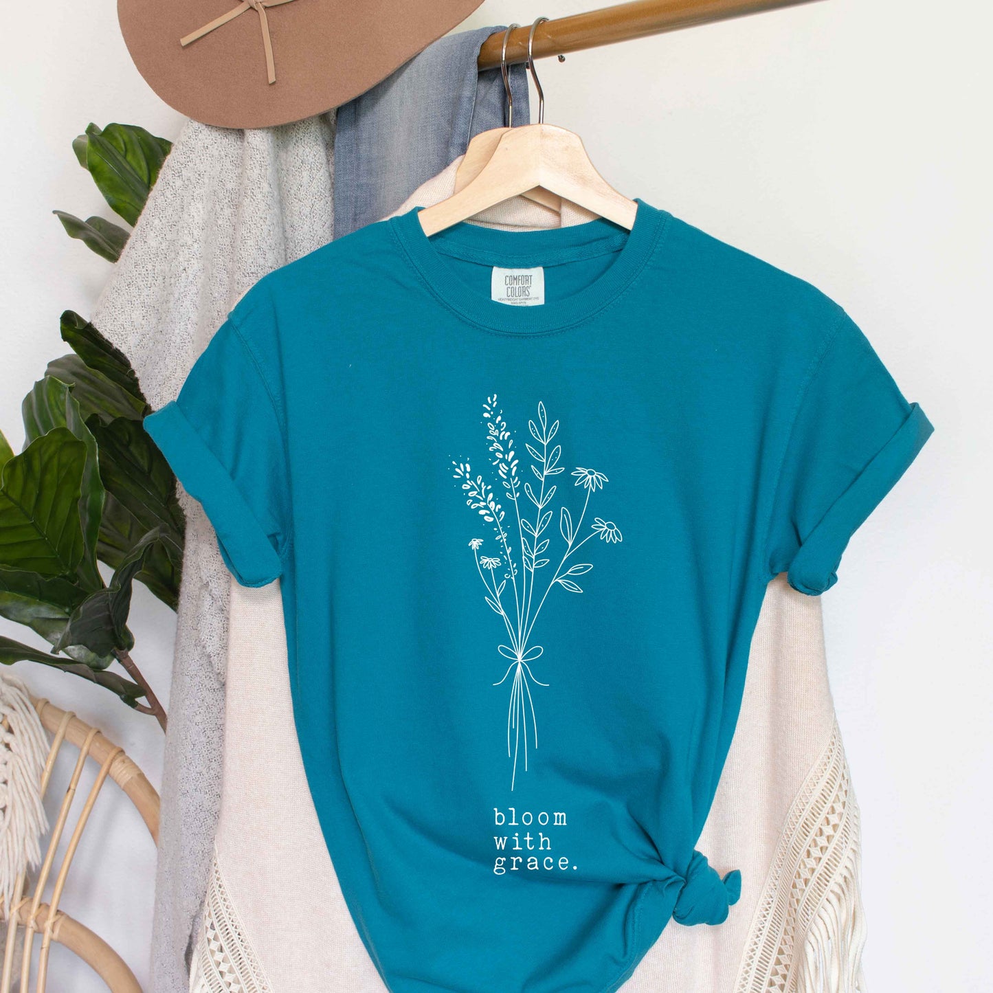 Bloom With Grace Bouquet | Garment Dyed Tee