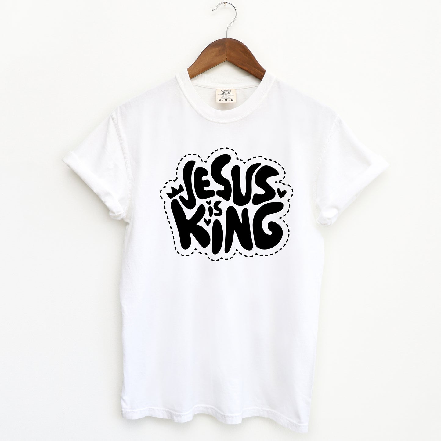 Jesus Is King Hearts | Garment Dyed Tee