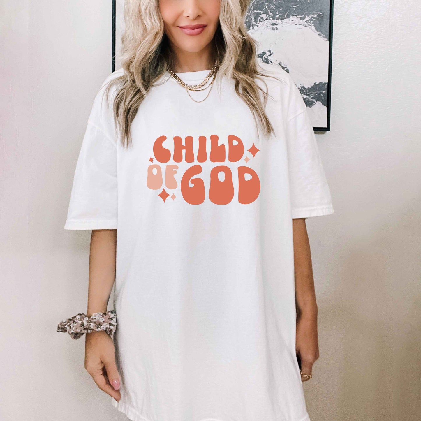 Retro I Am A Child Of God | Garment Dyed Tee