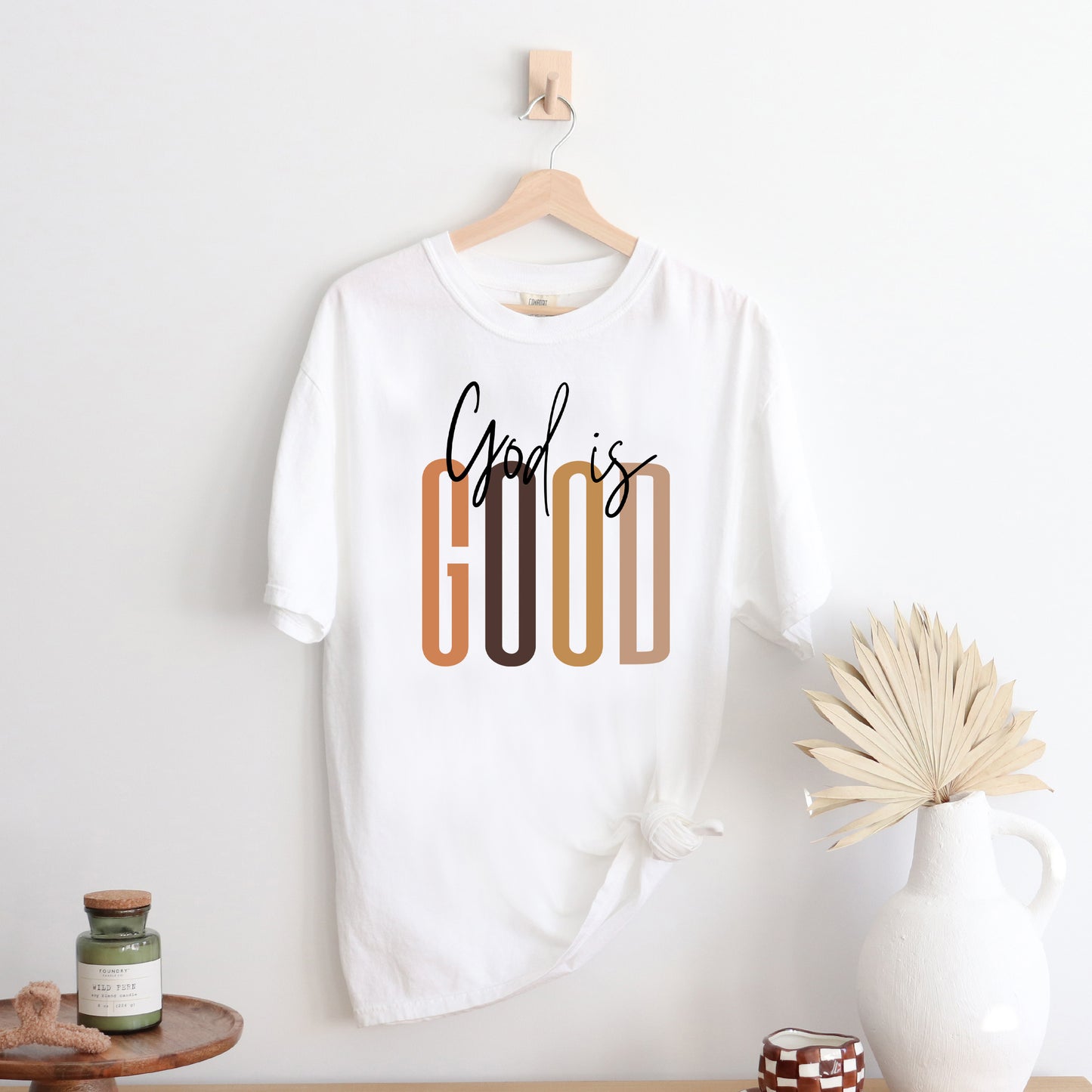 God Is Good Cursive | Garment Dyed Tee